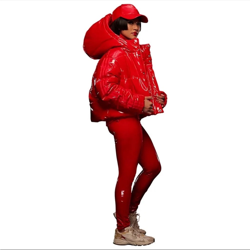 FAUX LATEX CROP PUFFER JACKET (ALL GENDER) Adidas x Ivy Park